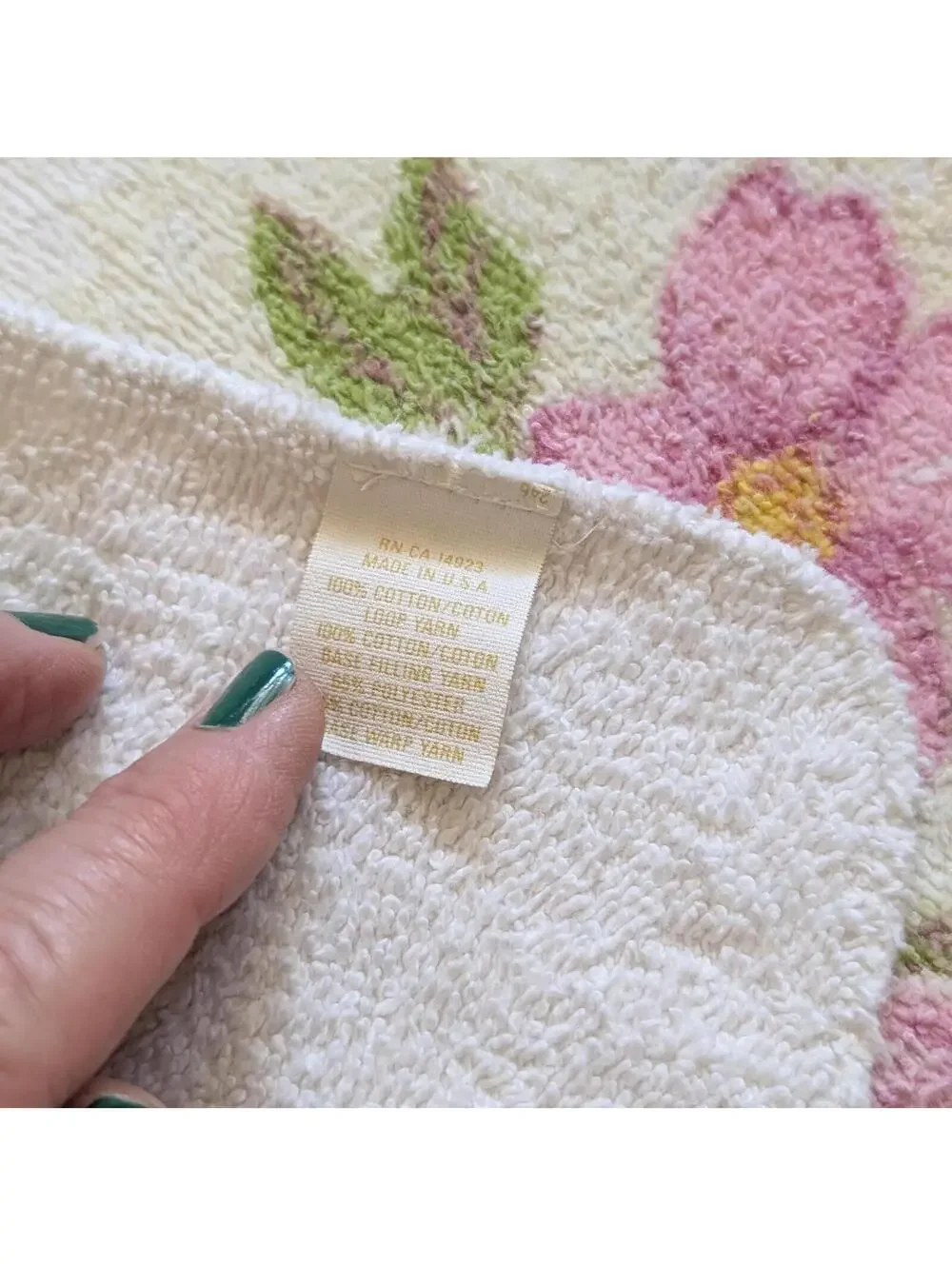 Vintage Pink & Purple Towel Set - Washcloth - Fingertip Towel